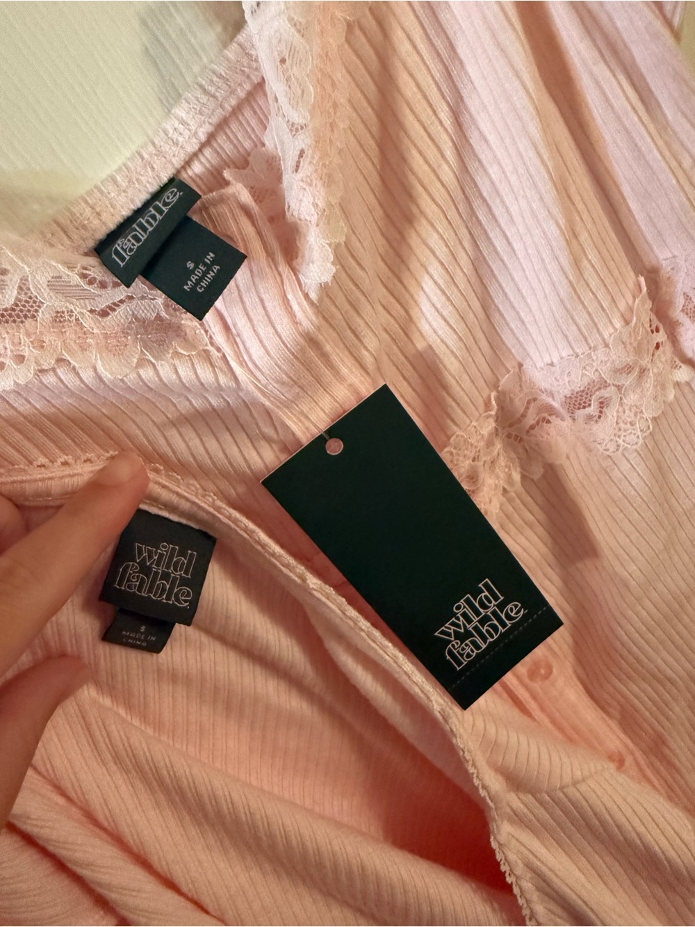 Wild Fable Pink Ribbed 2-Piece Dress & Shrug Set Size Small - Picture 5 of 5